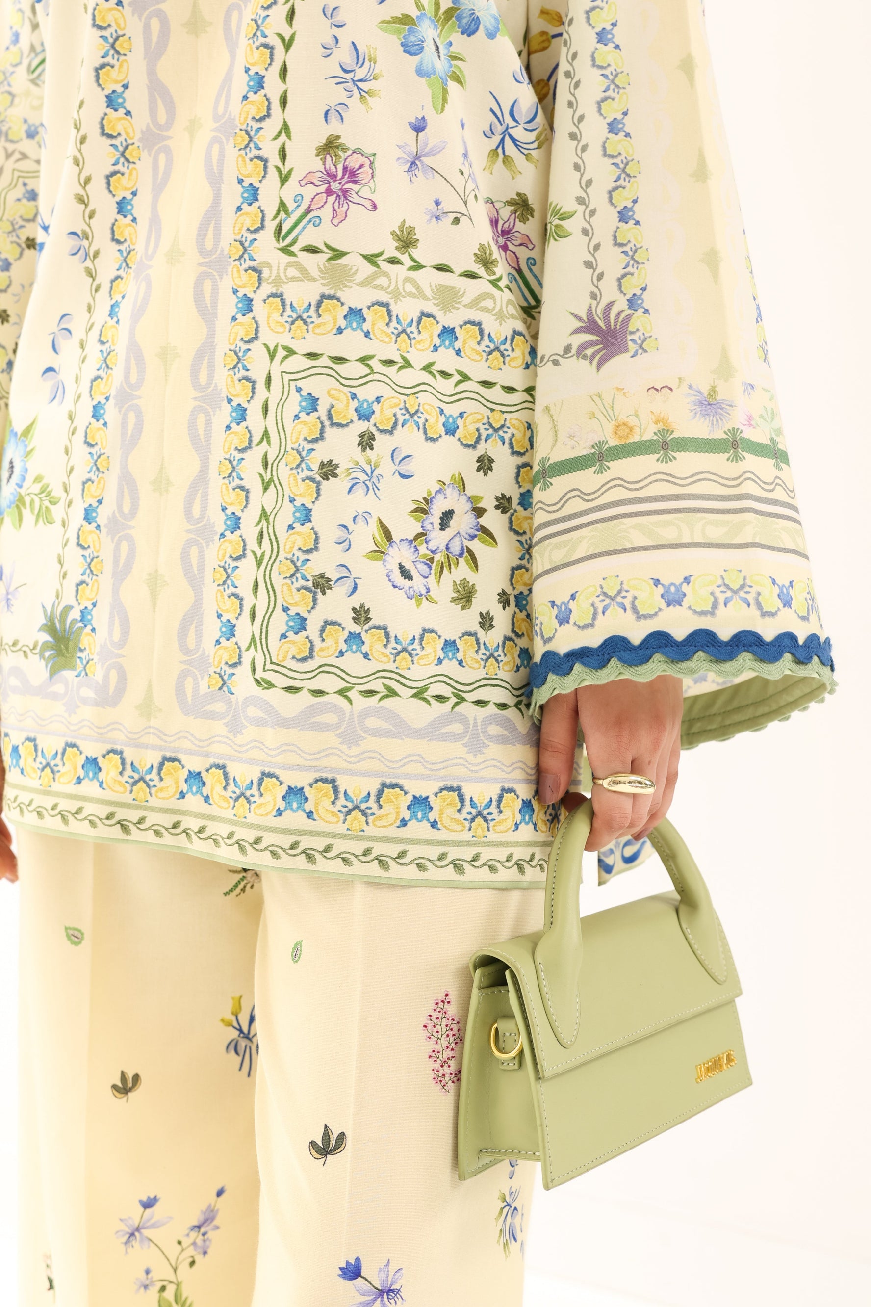 BUTTER YELLOW LUXURY PRINTED 2PCS SET (NPA2-25311) READY TO WEAR / READY TO SHIP