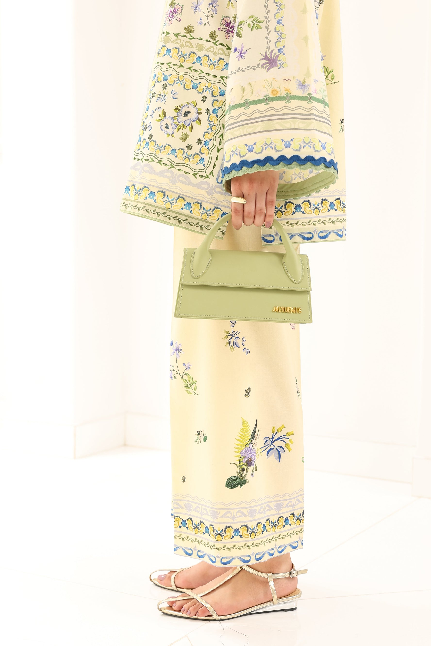 BUTTER YELLOW LUXURY PRINTED 2PCS SET (NPA2-25311) READY TO WEAR / READY TO SHIP