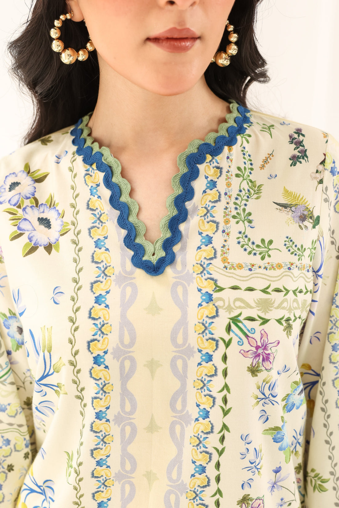 BUTTER YELLOW LUXURY PRINTED 2PCS SET (NPA2-25311) READY TO WEAR / READY TO SHIP