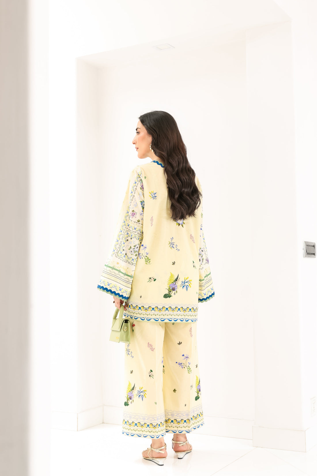 BUTTER YELLOW LUXURY PRINTED 2PCS SET (NPA2-25311) READY TO WEAR / READY TO SHIP