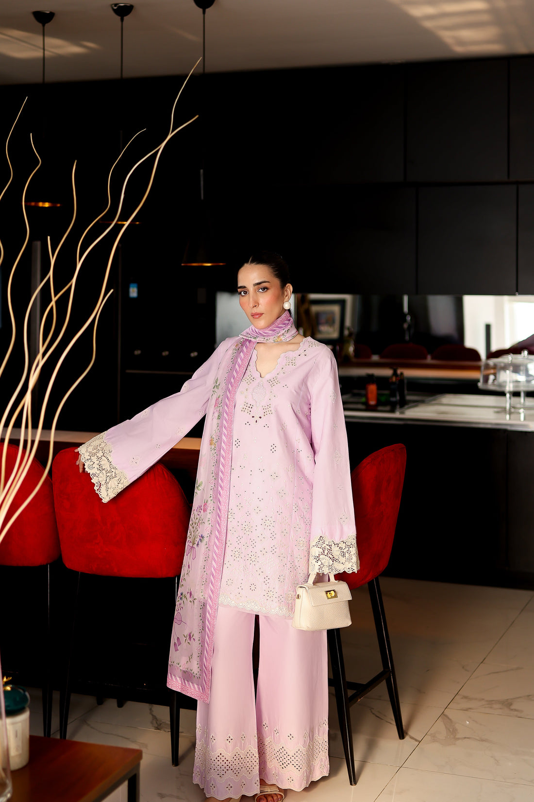LILAC LUXURY EMBROIDERED 3PCS SET (NPA3-25431)-READY TO WEAR / READY TO SHIP