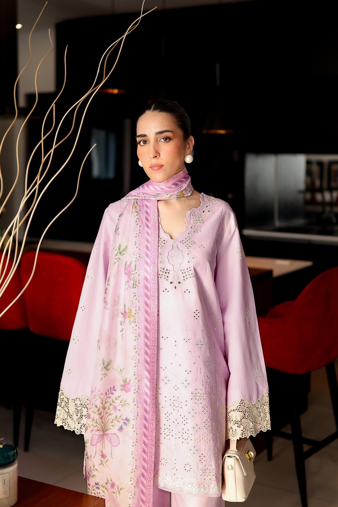 LILAC LUXURY EMBROIDERED 3PCS SET (NPA3-25431)-READY TO WEAR / READY TO SHIP