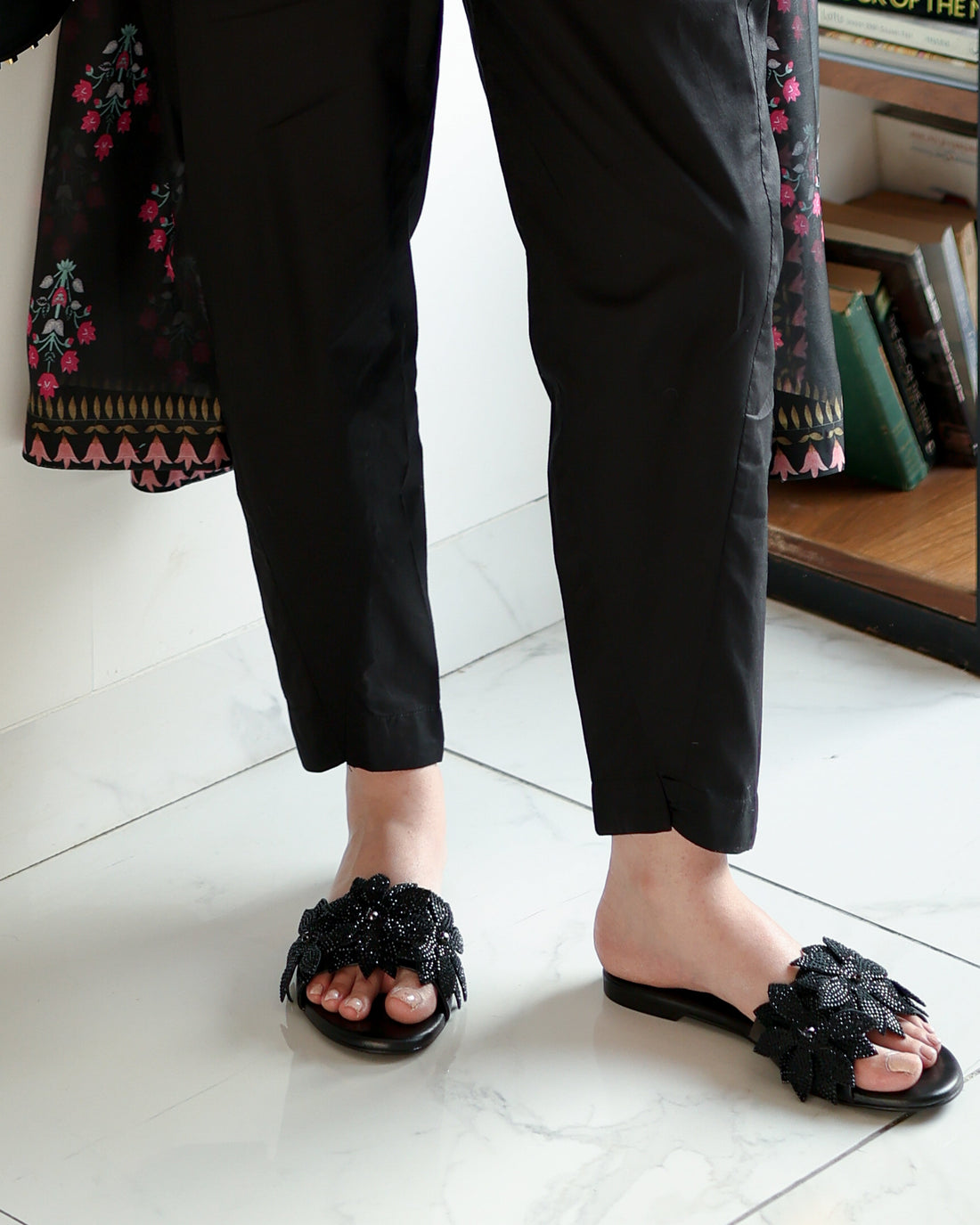 JET BLACK LUXURY EMBROIDERED 3 PCS SET (NPA3-25430)-READY TO WEAR / READY TO SHIP