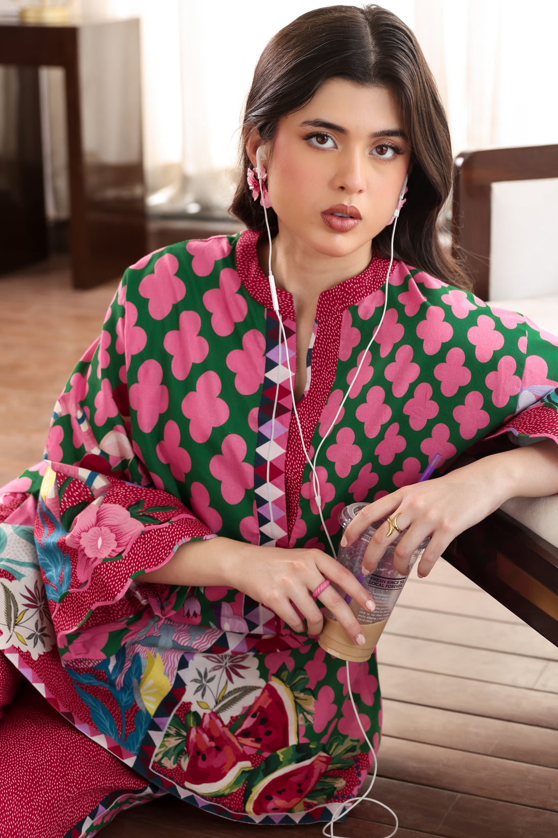 WATERMELON LUXURY PRINTED 2PCS SET (NPA2-25310)-READY TO WEAR / READY TO SHIP